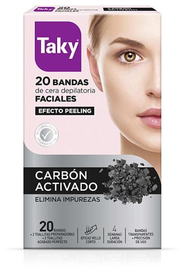 Cires pour le visage avec bande de charbon actif 20 pcs