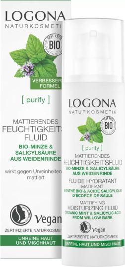 Fluide hydratant matifiant Menthe & Acide salicylique 30 ml