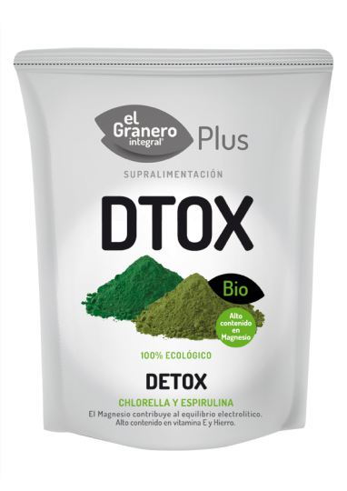 Detox avec spiruline et chlorella 200 grammes