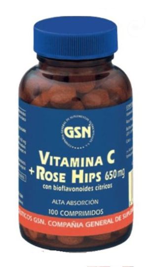 Rose Hips vitamine C + 650Mg.con Bioflav.citr.100C