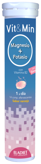 Vit &amp; Min Magnésium + Potassium 14 Comprimés 6 gr