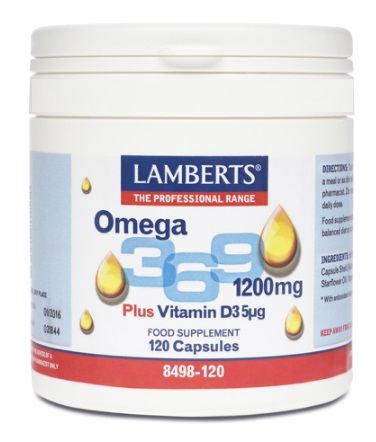 Plus de vitamine D3 Omega 3-6-9 120 Cap.